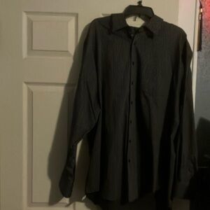 Kenneth Cole Reaction Black Long Sleeve Casual Shirt